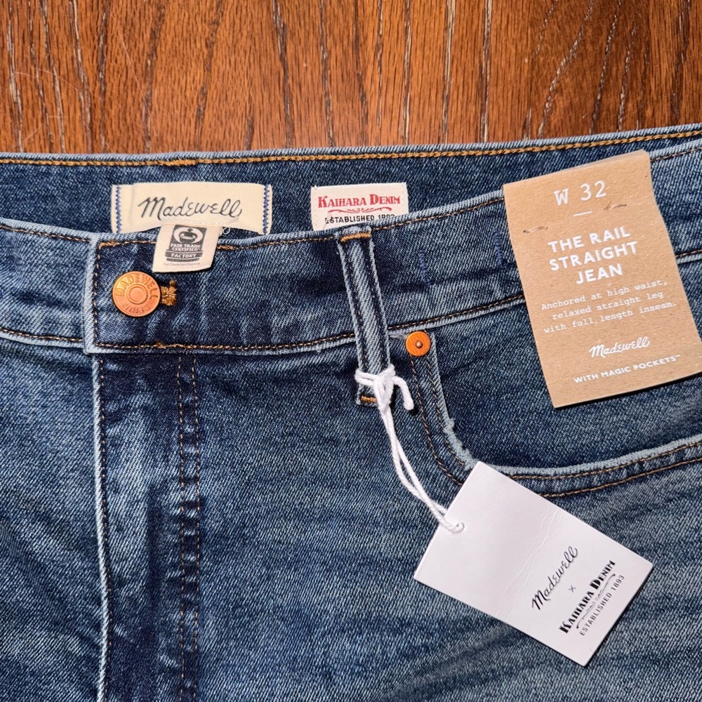Madewell Women’s Wide Leg Straight Jeans - Blue